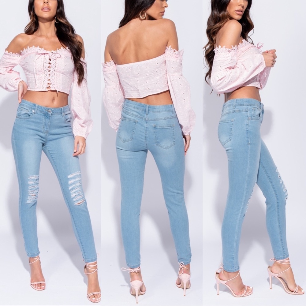 Just In! Temptress -  Off Shoulder Corset Crop Top - Picture 3 of 7